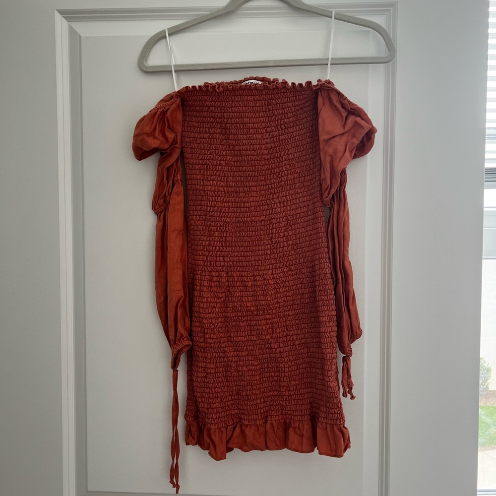 Reformation off the shoulder dress